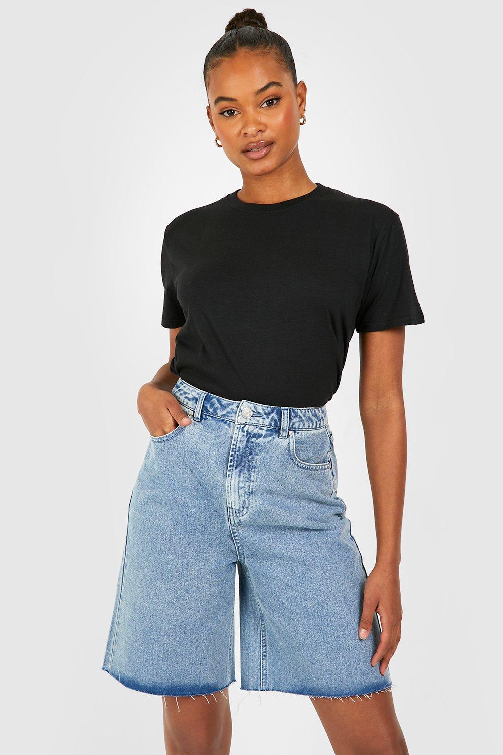 Longer on sale jean shorts